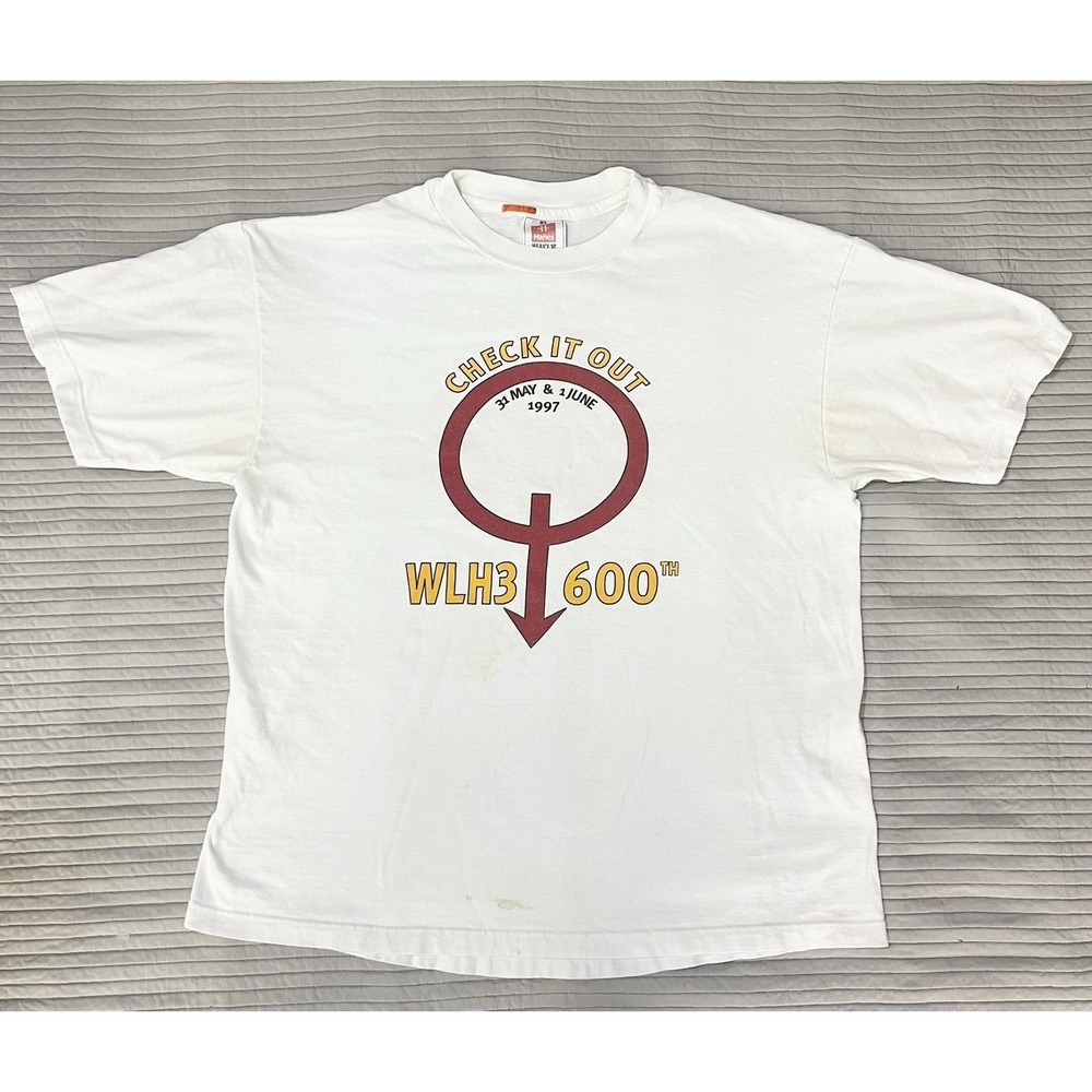 Vtg West London Hash House Harriers WLH3 600th Run Race Tee Shirt Devil Sz XL - Picture 3 of 14
